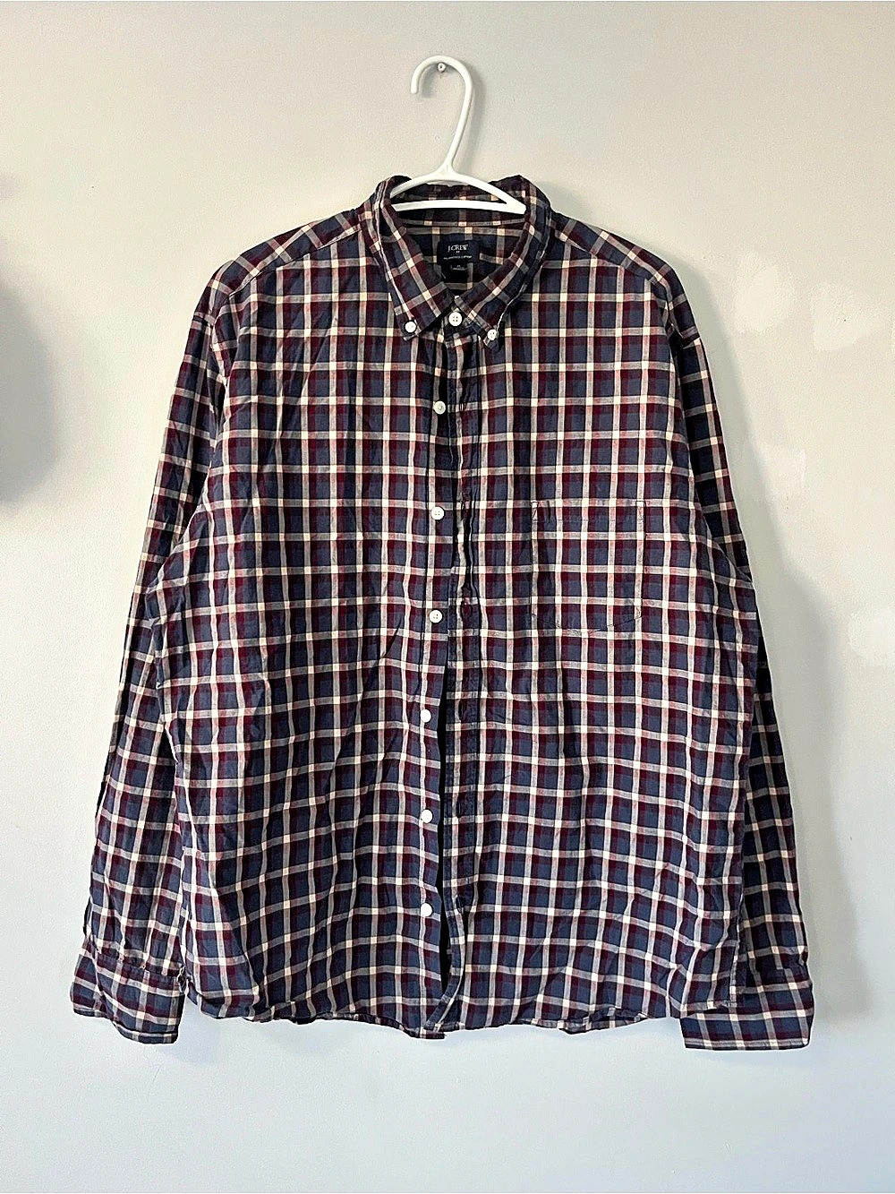 J.Crew Heatherton Cotton Plaid Cotton Shirt Size XL